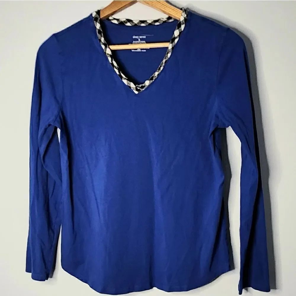 Sleep Sence women's winter pajama set top and bottoms size small blue